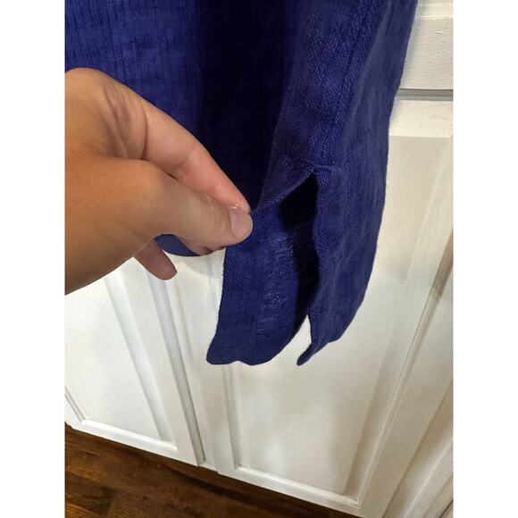 NWT Soft Surroundings Size Medium Remi Linen Blend Gauze Shift Dress Textured - Picture 8 of 14